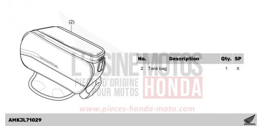 KIT,TANK BAG CB1000RAP de 2023